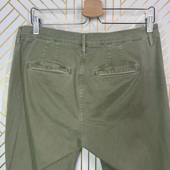 FRAME Le Beau Crop Chino Pants In Washed Od White Size US 28 - Picture 8 of 12